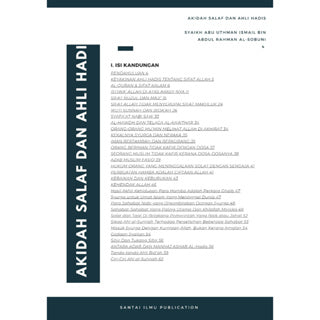 Terjemahan Akidah Salaf dan Ahli Hadis l Al-Imam Al-Sobuni (373H-449H) l Santai Ilmu Publication